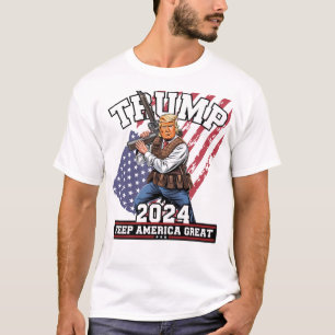 Camiseta Trump 2024 Keep America Excelente T-Shirt Campaign