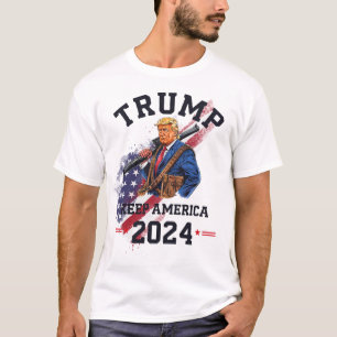 Camiseta Trump 2024 Keep America Excelente T-Shirt Campaign