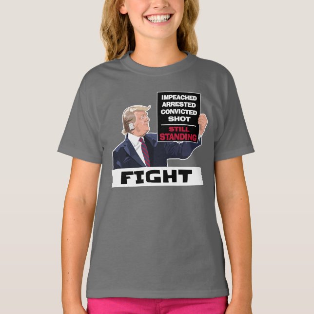 Camiseta Trump 2024 Luta Contra As Eleições Presidenciais (Frente)