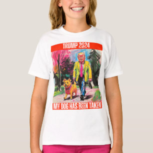 CAMISETA TRUMP 2024 MEU CACHORRO FOI TOMADO