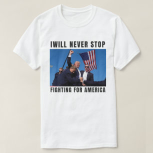 Camiseta Trump 2024 Nunca Rende