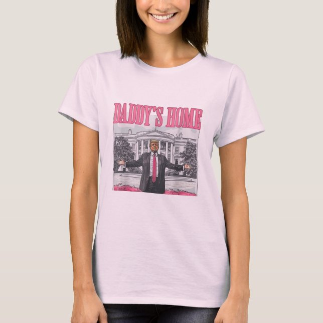 Camiseta Trump 2024 Pai Eleitoral Rosa (Frente)