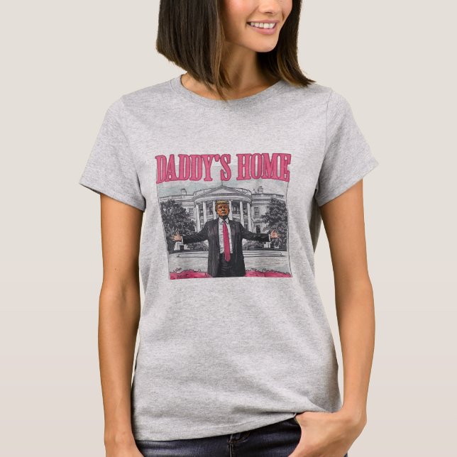 Camiseta Trump 2024 Pai Eleitoral Rosa (Frente)