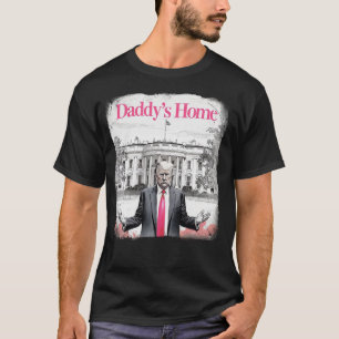 Camiseta Trump 2024 "Papai está em casa" Rosa  - Leve a Amé
