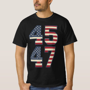 Camiseta Trump 2024 Presidente 45 47 América EUA Vintage
