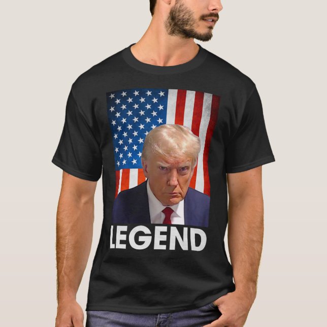 Camiseta Trump 2024 Presidente Legend American Flag (Frente)