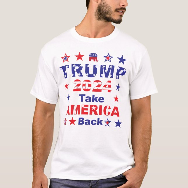 Camiseta TRUMP 2024 Recupere a AMÉRICA (Frente)