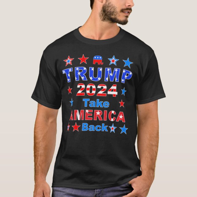 Camiseta TRUMP 2024 Recupere a AMÉRICA (Frente)