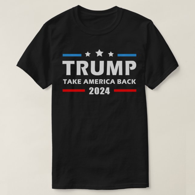 Camiseta Trump 2024 Retira a América das Eleições Patriótic (Frente do Design)