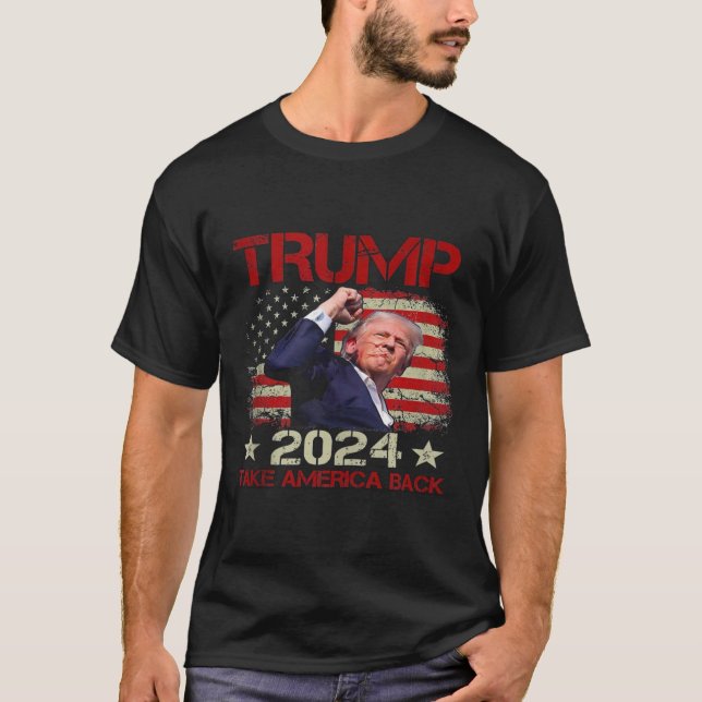 Camiseta Trump 2024 Retire a América (Frente)