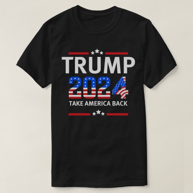 Camiseta Trump 2024 Retire a América (17) (Frente do Design)
