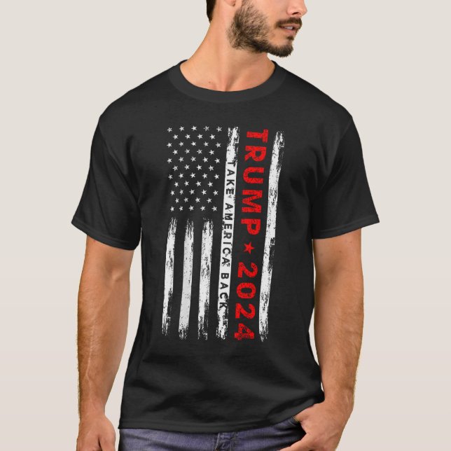 Camiseta Trump 2024 Retome as Eleições Americanas (nas cost (Frente)