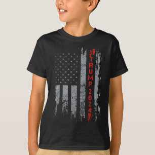 Camiseta Trump 2024 Retome o Patriota Americano de Bandeira