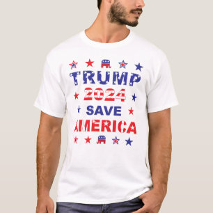 CAMISETA TRUMP 2024 SALVE A AMÉRICA