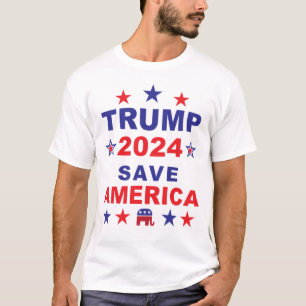 CAMISETA TRUMP 2024 SALVE AMÉRICA