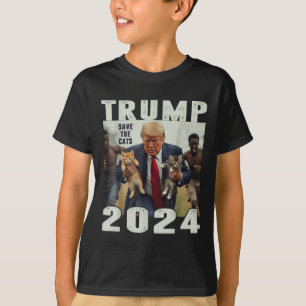 Camiseta Trump 2024 Salve Os Gatos Dizendo Debate