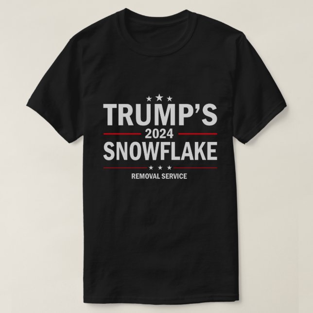 Camiseta Trump 2024 Serviço de Remoção do Floco de Neve - P (Frente do Design)