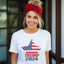 Trump 2024 Stars and Stripes American Flag Star