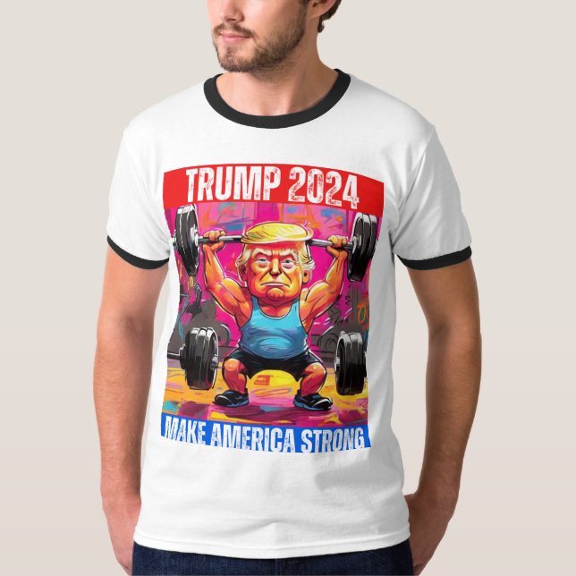 CAMISETA TRUMP 2024 TORNA A AMÉRICA FORTE (Frente)