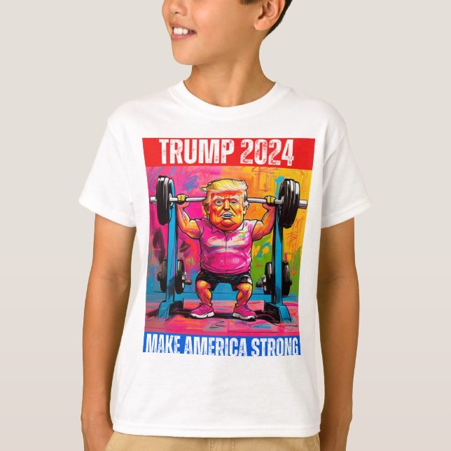 CAMISETA TRUMP 2024 TORNA A AMÉRICA FORTE (Frente)