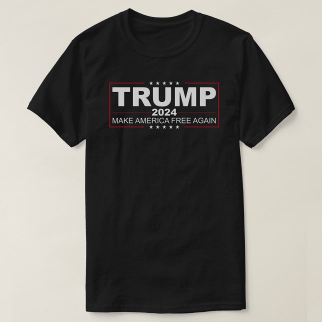 Camiseta Trump 2024 Torna A América Livre Novamente Camiset (Frente do Design)
