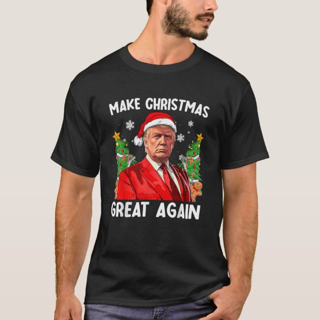 Camiseta Trump 2024 Torne O Excelente De Natal Novamente Su (Frente)