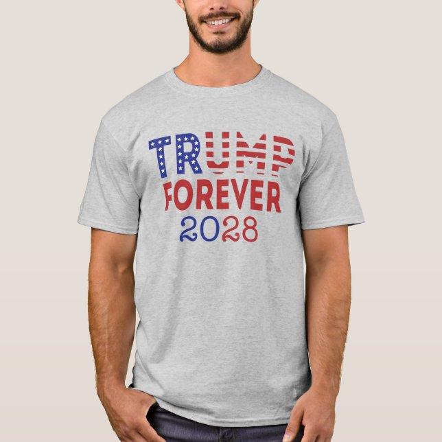 Camiseta Trump 2028 Rei Para Sempre – Edição Limit (Frente)