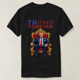 Camiseta Trump 2028 Rei Para Sempre Faça a América Grande P