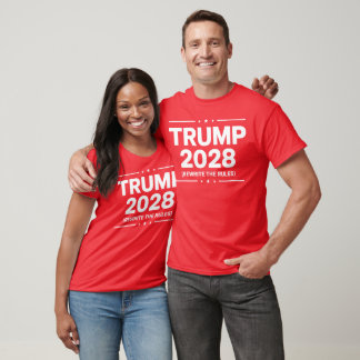 Camiseta Trump 2028 T-Shirt - Reescreva as Regras