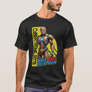 Camiseta Trump 2076 Campanha Presidencial Marciana