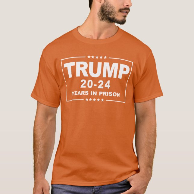 Camiseta TRUMP 20 - 24 anos de prisão - Anti-Trump Orange (Frente)