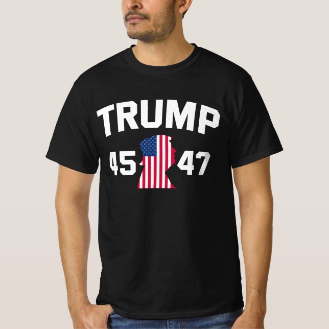Camiseta Trump 45 47 2024 Presidente (Frente)
