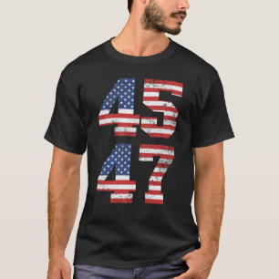 Camiseta Trump 45 47 Presidente da bandeira americana Trump
