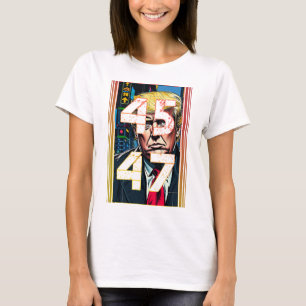 Camiseta Trump 45 47 Retrato de arte Pop