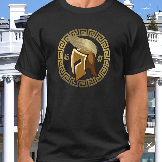 Camiseta Trump 45-47 Spartan (Available in men's, women's, kid's, and multiple types of apparel, sizes and colors. )
