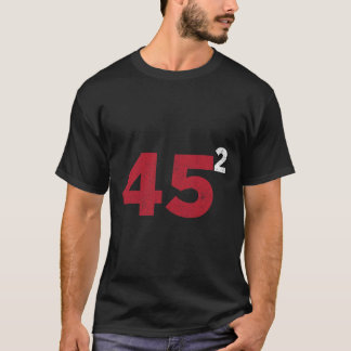 Camiseta Trump 45 Quadrado Dois Termos 2020 Presente para R