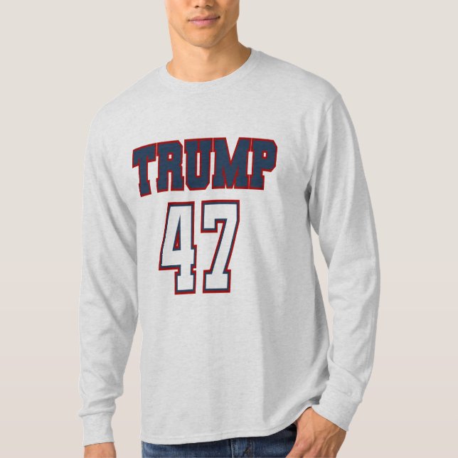 Camiseta Trump 47 T-shirts masculinas (Frente)