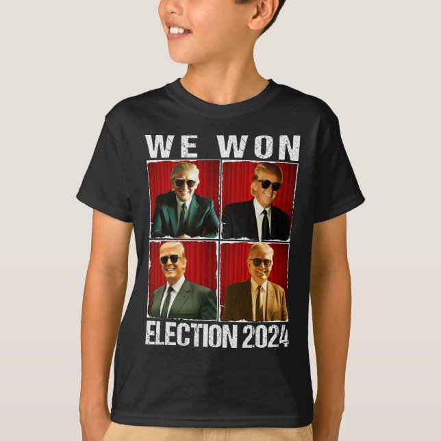 Camiseta Trump 47th Won Nós Ganhamos Inauguração Eleitoral  (Frente)