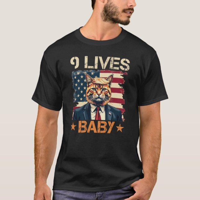 Camiseta Trump 9 Lives Baby (Frente)