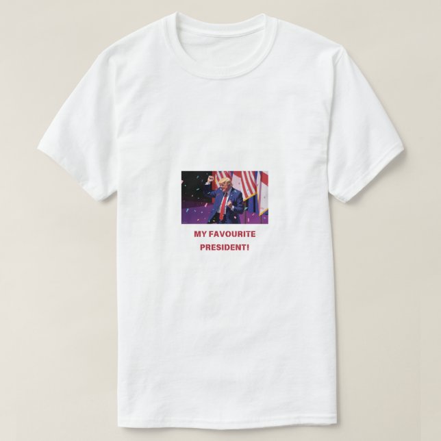 Camiseta TRUMP - A MINHA mercadoria FAVORITA PRESIDENTE (Frente do Design)