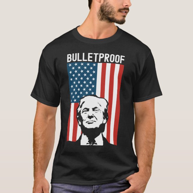 Camiseta Trump à prova de bala - Tentativa de Nação Donald  (Frente)