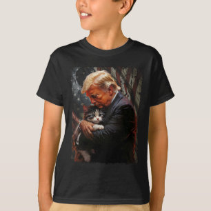 Camiseta Trump Abrindo Um Gato Laranja 2024 Torna Os Gatos 