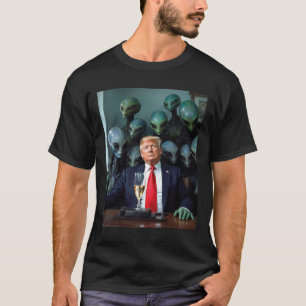 Camiseta Trump Alienígenas Escritório Foto Uap Ufo Extrater