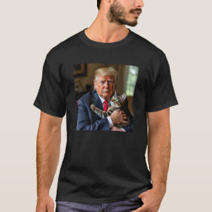 Camiseta Trump ama Gatos Foto Engraçada Torna Os Animais Se