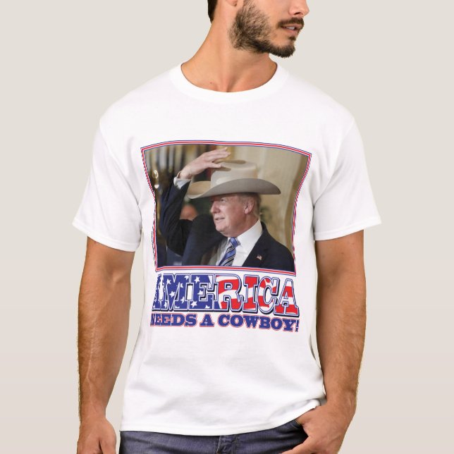 CAMISETA TRUMP-AMERICA-COWBOY (Frente)