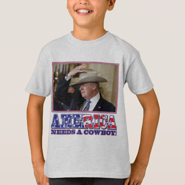 CAMISETA TRUMP-AMERICA-COWBOY (Frente)