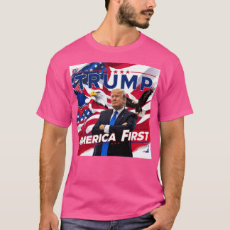 Camiseta Trump America First - Bold Patriotic Design