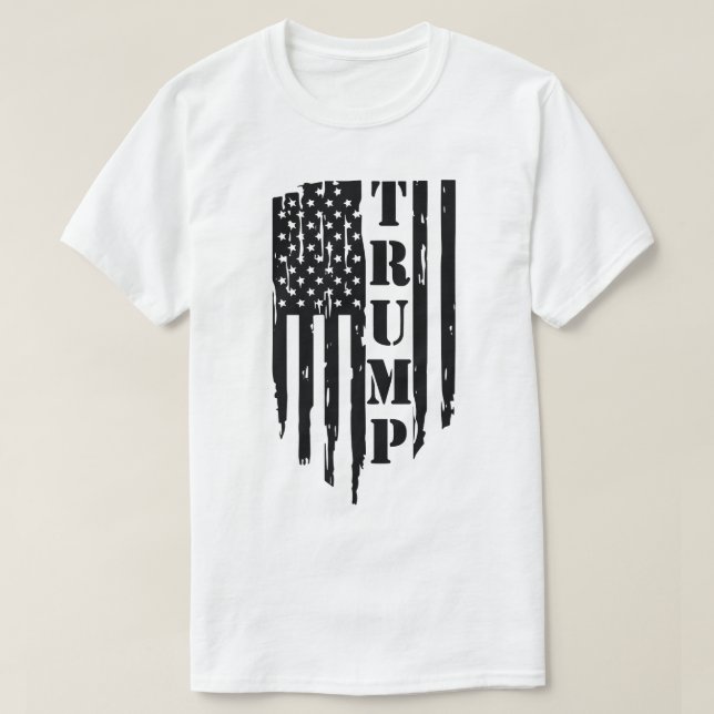 Camiseta Trump American Flag Men (Frente do Design)