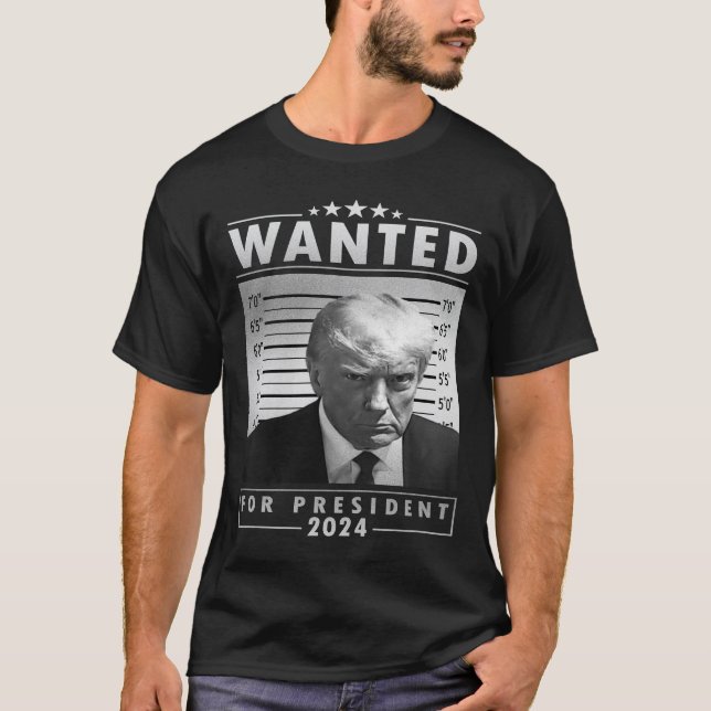 Camiseta Trump Arrest Mugshot T Shirt (Frente)