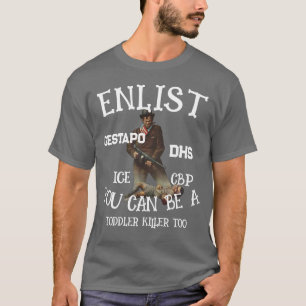 CAMISETA TRUMP ASSASSINO DE CRIANÇAS MINNEAPOLIS CBP ICE DH